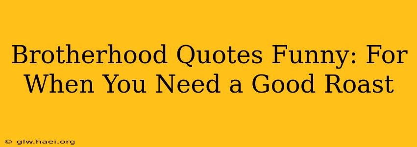 Brotherhood Quotes Funny: For When You Need a Good Roast