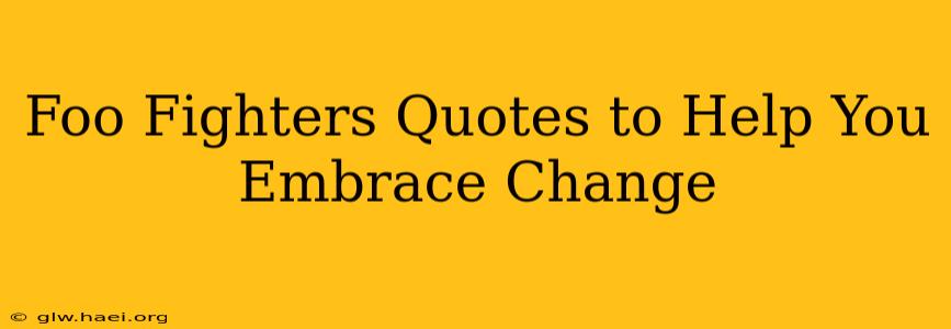 Foo Fighters Quotes to Help You Embrace Change