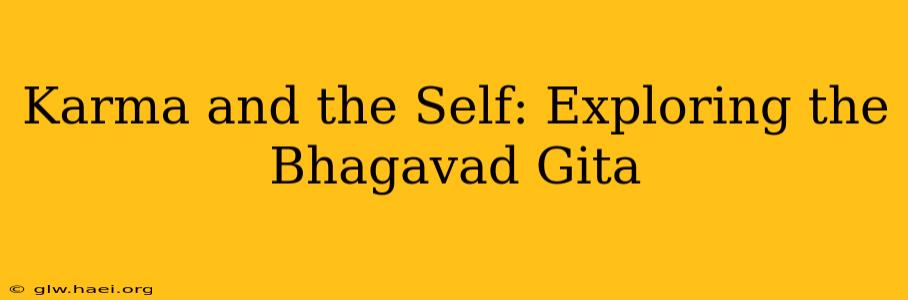 Karma and the Self: Exploring the Bhagavad Gita
