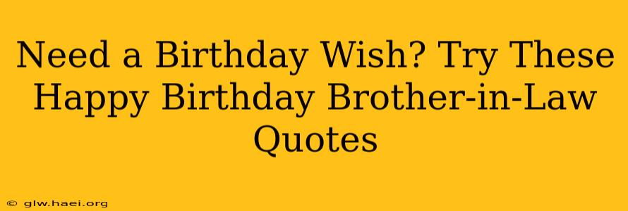 Need a Birthday Wish? Try These Happy Birthday Brother-in-Law Quotes